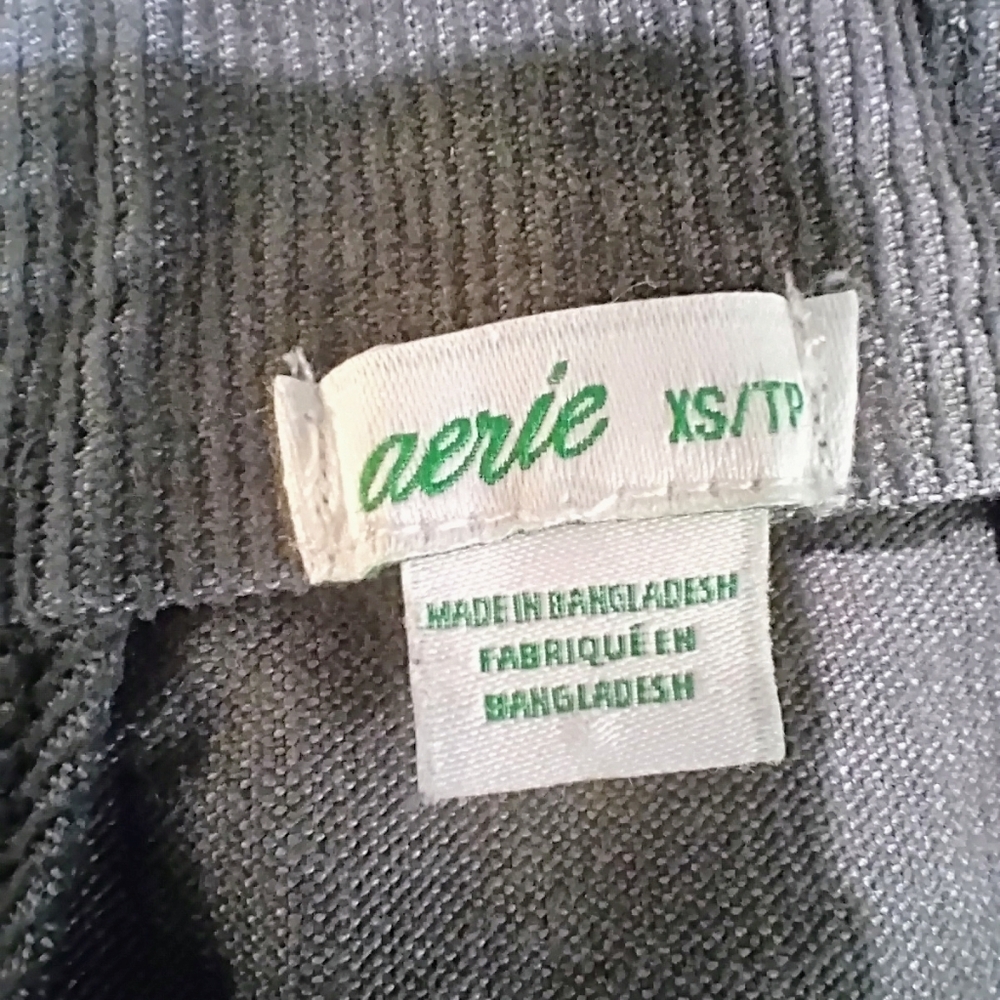 Aerie Charcoal Corduroy Overalls Sz XS - Picture 3 of 4
